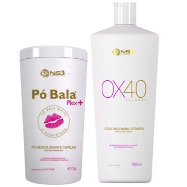 Imagem de NS3 BRASIL Pó Bala Descolorante Plex White Ox40 Volumes