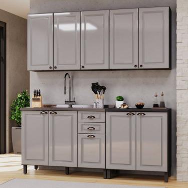 Imagem de Cozinha Completa Firenze 10 Portas 2 Gavetas 6171.161 Cinza/Titânio - Indékes