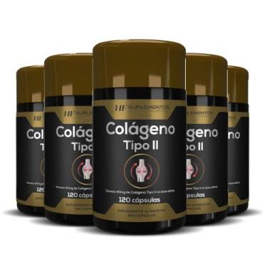 Imagem de 5x colágeno tipo ii 120 cápsulas hf suplementos
