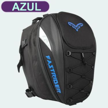 Imagem de Bolsa Mochila Baú 2 Em 1 Bagageiro Moto E Costa Expansível 37 L Com Ca