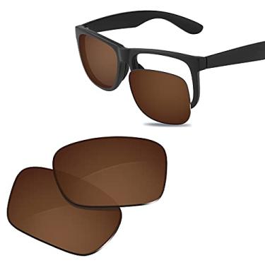 Imagem de Glintbay Lentes de óculos de sol de substituição 100% precisas para Ray-Ban Justin RB4165 54 mm - Marrom polarizado