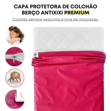 Imagem de Capa Para Colchão Berço Mini Cama Protetor Antialérgico Antixixi - EBE