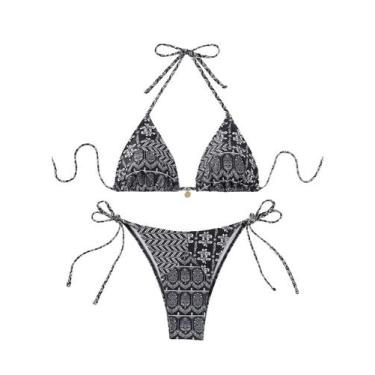 Imagem de Conjunto de biquíni SOLY HUX, roupas de banho de cintura alta para mul