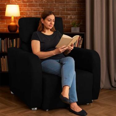 Imagem de Poltrona Reclinavel Sala De Estar Safira Amamentação - B Home Decor, P