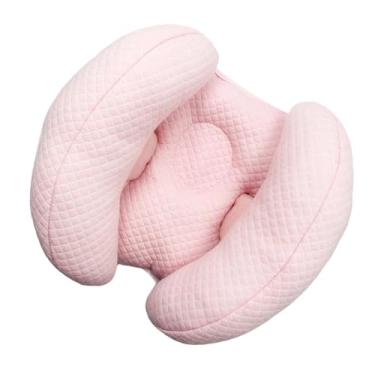 Imagem de JunZheHub Travesseiro de Viagem para Bebê Travesseiro de Apoio para Bebê Cama para Crianças Pequenas Assento de Carro Confortável para Crianças Recém-nascidos a, luz rosa