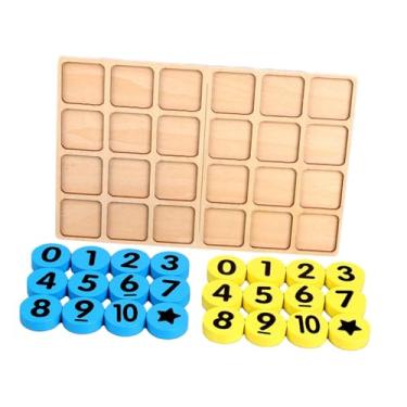 Imagem de Dynwave Jogo de números brinquedo educativo brinquedos de matemática jogo de tabuleiro para crianças de 3, 4, 5 e 6 anos