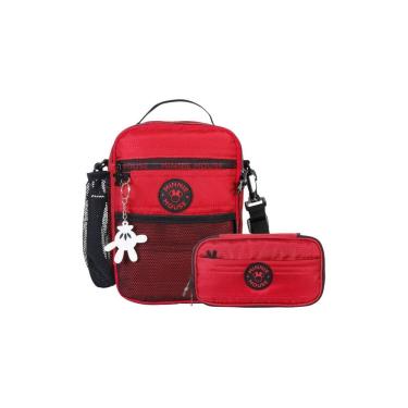 Imagem de Kit Escolar Lancheira Bag+Estojo Multi Vermelho Minnie Mouse