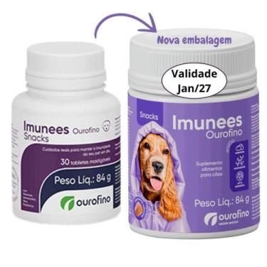 Imagem de Imunees Snacks 30 Tabletes Ourofino Aumento Imunidade Cães - Ourofino 