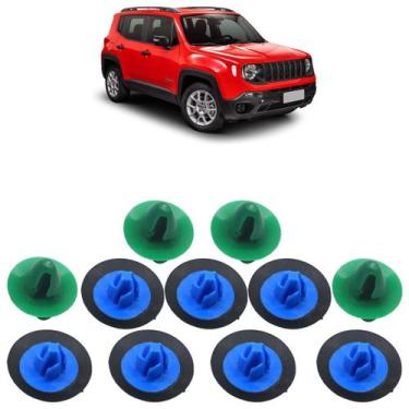 Imagem de Kit Grampo Presilha Moldura Paralama Traseiro Renegade 2016 2017 2018 