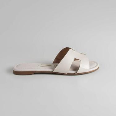 Imagem de Tamanco Rasteira Vizzano 637136729711 Preto, Branco off, Napa calf, 35