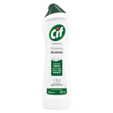 Imagem de CIF Cremoso Limpreza Milagrosa Limão para casa 450ml