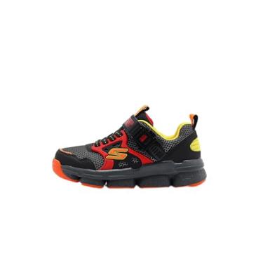 Imagem de Skechers Tênis Lunnix para meninos, Preto/vermelho, 2 Little Kid