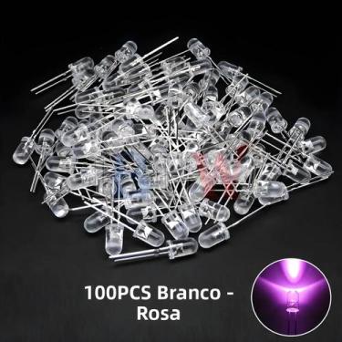 Imagem de Kit De Diodos LED Sortidos 100PCS 5mm Branco Verde Vermelho Azul Amare