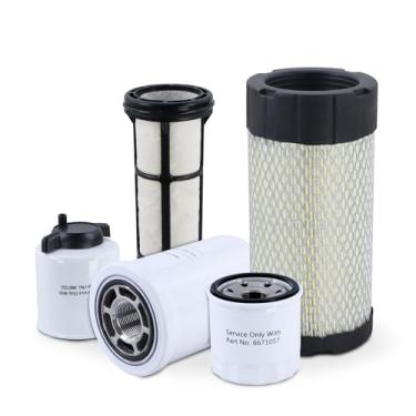 Imagem de Kit de filtro de serviço de manutenção compatível com Bobcat MT52 MT55 MT85 MT100 Mini carregador de pista, kit de troca de filtro hidráulico de óleo de ar substitui # 6687262 6687263 6677652 6671057