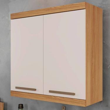 Imagem de Armário Aéreo para Cozinha 2 Portas Gold Cinamomo/Off White