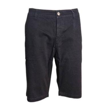 Imagem de Bermuda Masculina Sarja Preta Tradicional Plus Size-Masculino