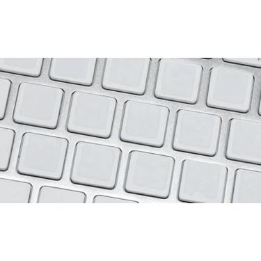 Imagem de Adesivo de teclado branco em branco adesivo autoadesivo para computador laptop
