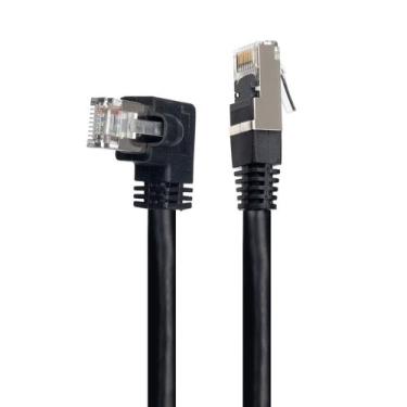Imagem de Cabo de Rede Patch Cord Cat7 Plug 90 Graus para Lateral - CIRILO CABOS