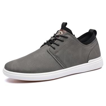 Imagem de DECARSDZ Sapatos Casuais Masculinos Da Moda, Tênis Clássico Para Homens, Estilo Empresarial, Cinza Caminhada