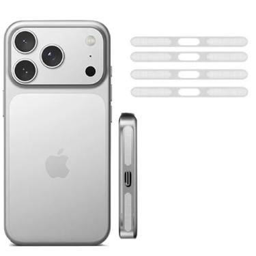 Imagem de Rede de metal à prova de poeira para iPhone 17 Pro Max, protetor de malha antipoeira com orifício de alto-falante para fone de ouvido serve apenas para iPhone 17 Pro Max de 6,9 polegadas - Prata 4