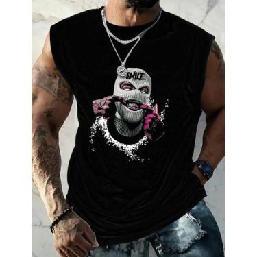 Imagem de Regata Academia Streetwear Camiseta Sem Manga Academia Verão - crushed