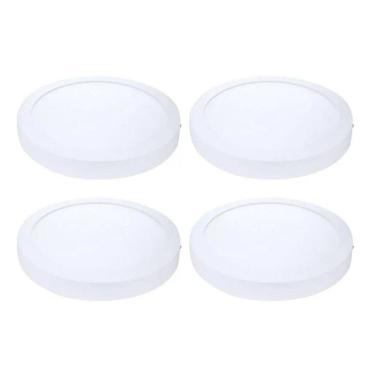 Imagem de Kit 4 Painel Plafon Led Sobrepor Red Branca 6500K 24W 29Cm