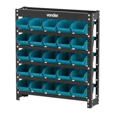 Imagem de Estante Prateleira Oficina Loja Gaveteiro Guarda Peças Parafusos Organ