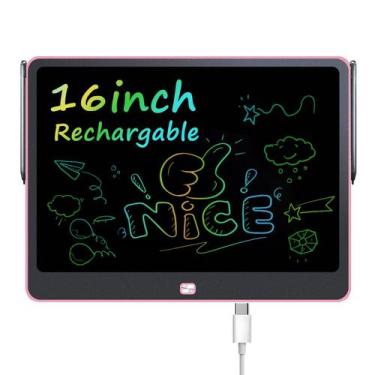 Imagem de Tablet de escrita LCD recarregável de 16" QIAOBUQI rosa