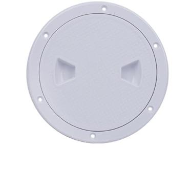 Imagem de BYDGUMEI Capa de convés marítimo de 12 cm, orifício de inspeção de iate marinho, tampa de escotilha circular para convés, branco ABS - (1 peça)