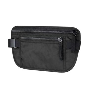Imagem de Pochete Doleira Antifurto com 2 Compartimentos, Resistente à Água, Cinta Ajustável, Para Viagem, Porta Dinheiro Passaporte