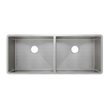 Imagem de CUBA LINHA RETA LR 50/50 HANDMADE ESCOVADO 1060X400x230MM