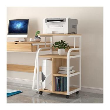 Imagem de SUNESA Suporte de impressão do chão ao teto rack de impressora desktop PC quadro principal rack de armazenamento multicamadas escritório móvel armário impressora mesa (cor: A1)