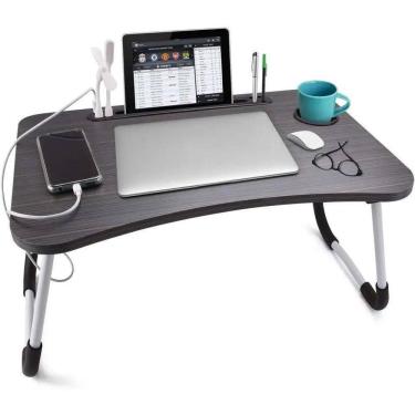 Imagem de Mesa Notebook Dobrável E Portátil Para Cama E Sofá Cor Preto