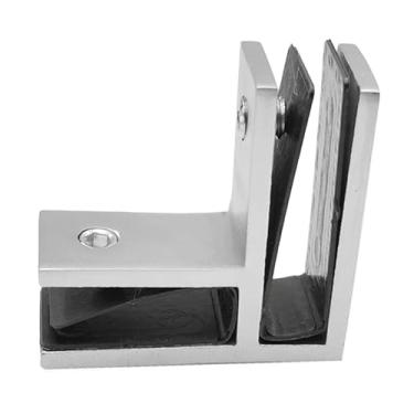 Imagem de Fenteer Suporte de prateleira de vidro para parede, multiuso, de aço inoxidável, resistente, para escada de jardim, quarto e banheiro, Prata, 90 Graus