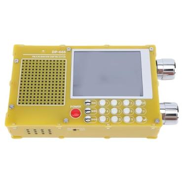 Imagem de GOWENIC Rádio de Banda Completa, Portátil de Alta Sensibilidade FM LW MW SW Rádio de Ondas Curtas Com Tela Colorida LCD de Toque Resistivo de 2,8 Polegadas, para Viagens e Uso Doméstico (Amarelo)