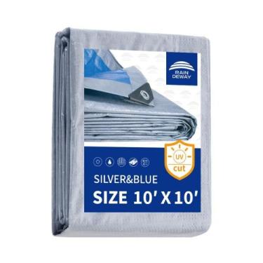 Imagem de Lona RAINDEWAY 3x3m 5.5Mil Impermeable Plata Azul