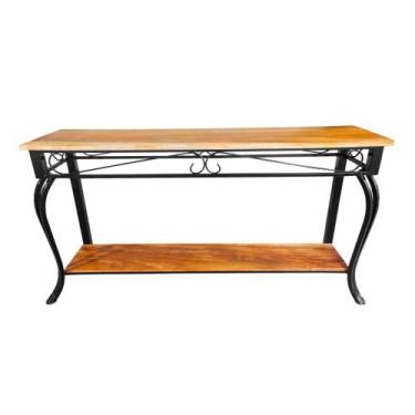 Imagem de Aparador Grande para Sala Ferro e Madeira Artesanal - Estilo Rústico, 