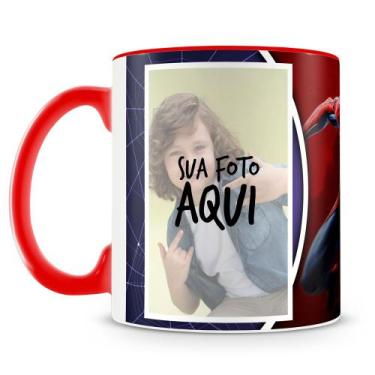 Imagem de Caneca Personalizada do Homem Aranha com Foto - 325ml - Amo Canecas