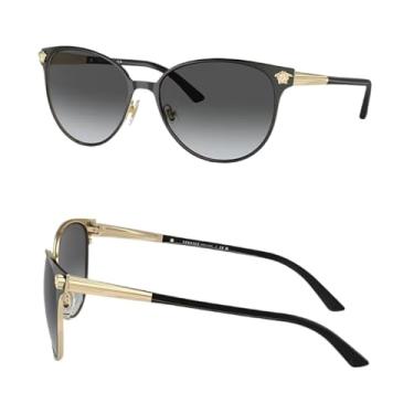 Imagem de Versace Óculos De Sol Polarizados Ve2168 Phantos 57 Mm Para Mulheres, Armação Metal Multicolorida Com Hastes, 100% Proteção Uv, Leves E Confortáveis, Kit Eshades Incluso