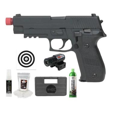 Imagem de Pistola Airsoft Gás Gbb P226 Blowback 6mm - Rossi + Kit Pro