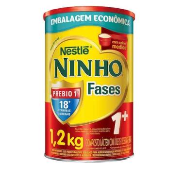 Imagem de Fórmula infantil em pó nestlé ninho fases 1+  em lata 1.2kg, 1,2kg, 1