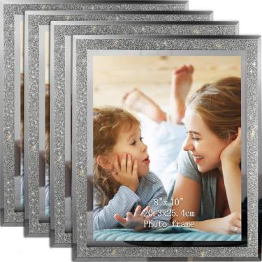 Imagem de Porta-retratos Calenzana Sparkle Glass 8x10, conjunto de 4