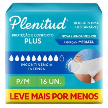 Imagem de Fralda Calça Plenitude Protect Plus Com 16 Und. 1 Pct, P/M