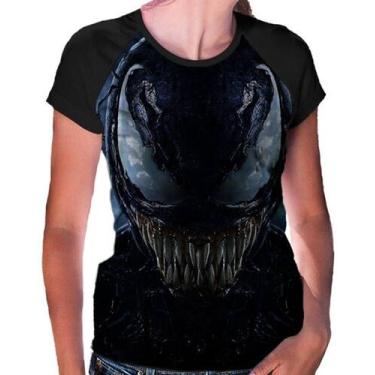 Imagem de Camiseta Raglan Baby Look Venom Ref:105 - smoke, Preto, P