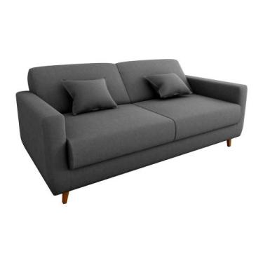 Imagem de Sofá Cama Premium 3 Lugares 1,90 larg Emilia Matrix, SUEDE CINZA