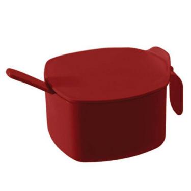 Imagem de Pote De Mantimentos Cozinha  Açucareiro 300ml Com Tampa e Colher De Plástico