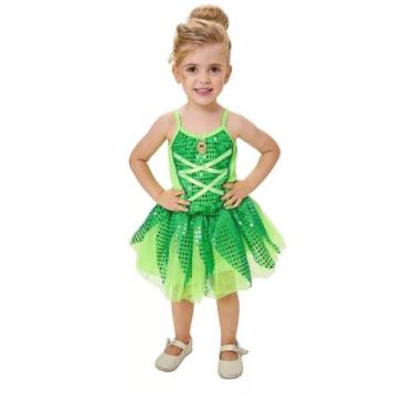 Imagem de Fantasia Tinker Bell Sininho Infantil Vestido Fadinha Sininho Anjo 264