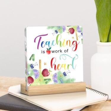 Imagem de Presentes de agradecimento ao professor acessórios de mesa para professores essenciais lembrança decoração de escritório placas decoração de mesa graduação aposentadoria placa decorativa placa