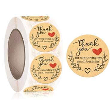 Imagem de Adesivos Thank You for Supporting My Small Business 2,54 cm 500 PCS Etiquetas de agradecimento redondas