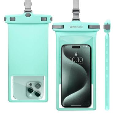 Imagem de Bolsa de telefone Wellhouse Waterproof IPX8 8" verde cristal